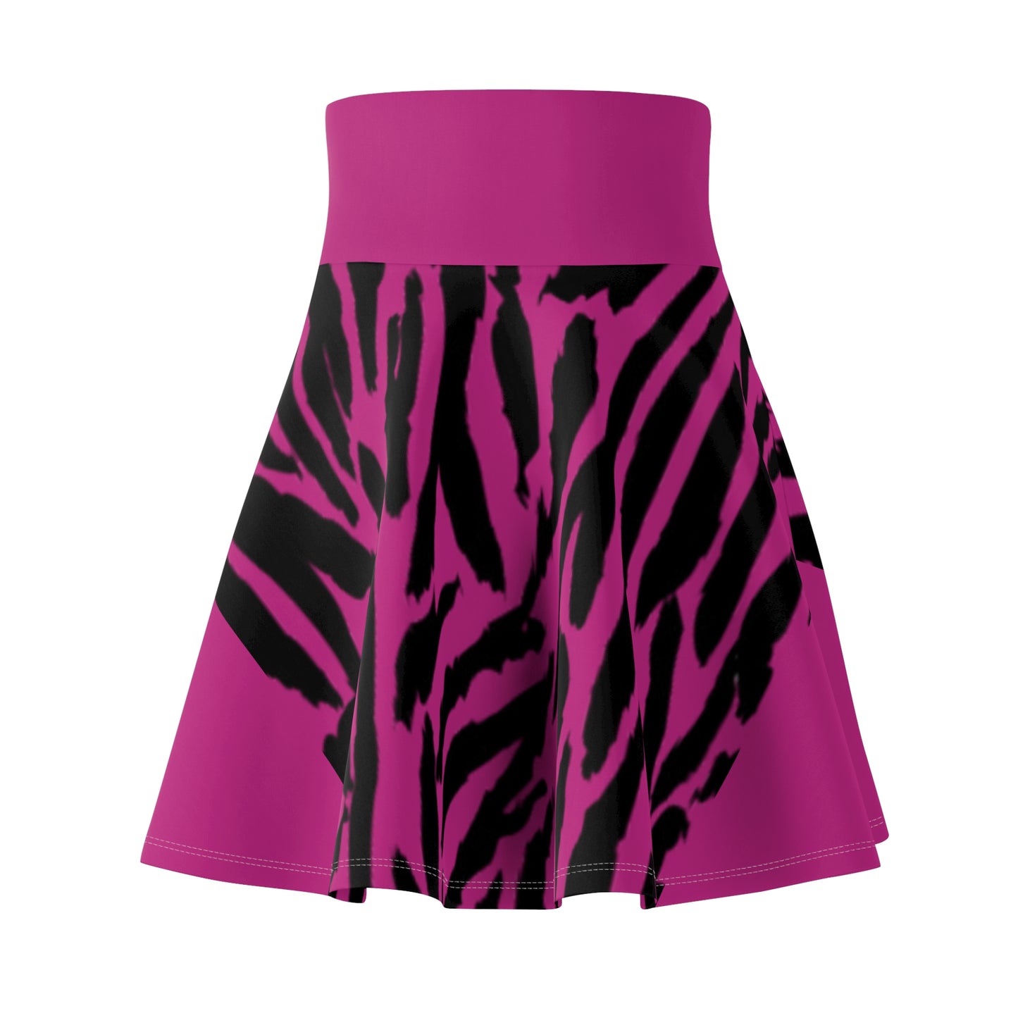 Zebra Print Women's Skater Skirt - Boho Chic Style for Spring & Summer