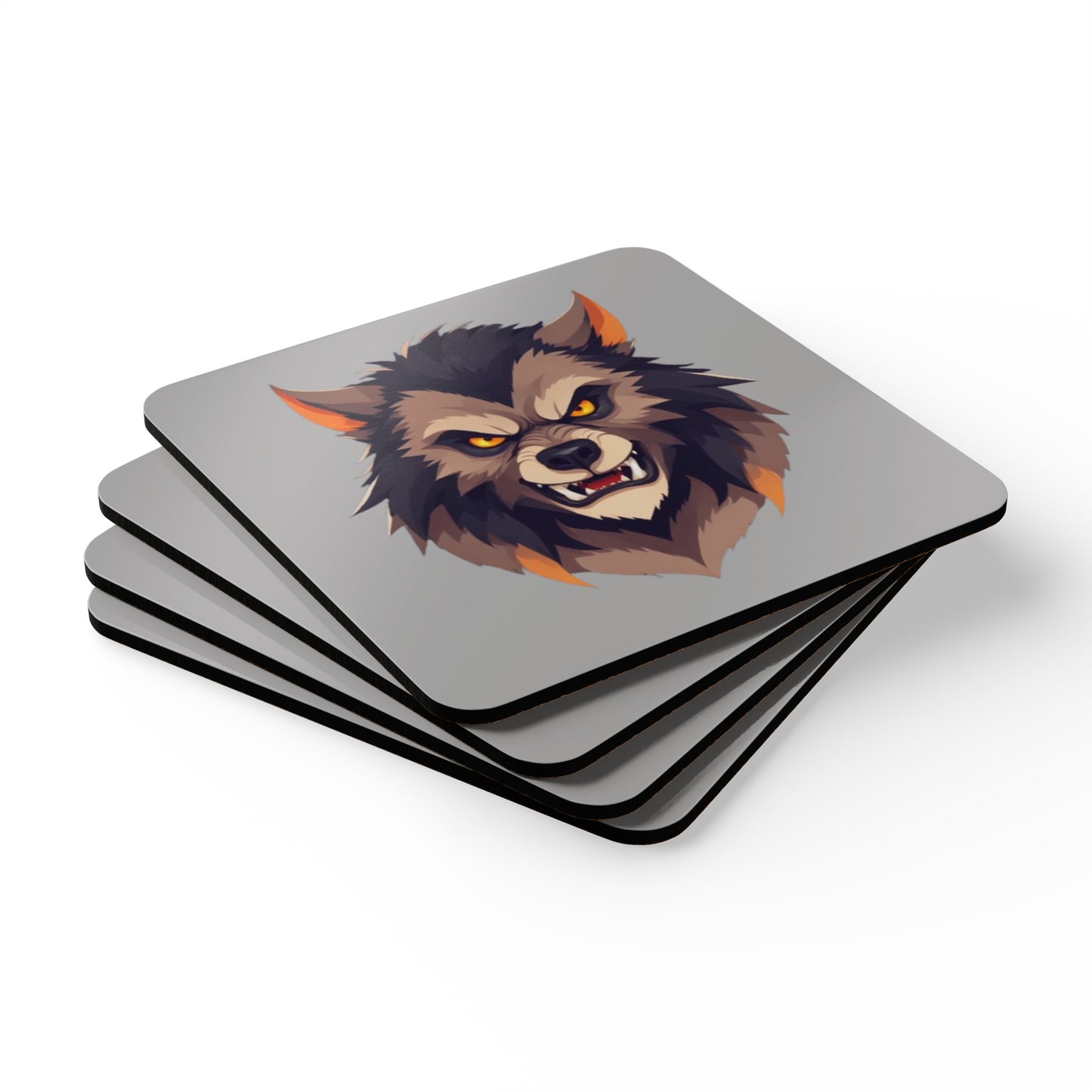 Werewolf Corkwood Coaster Set