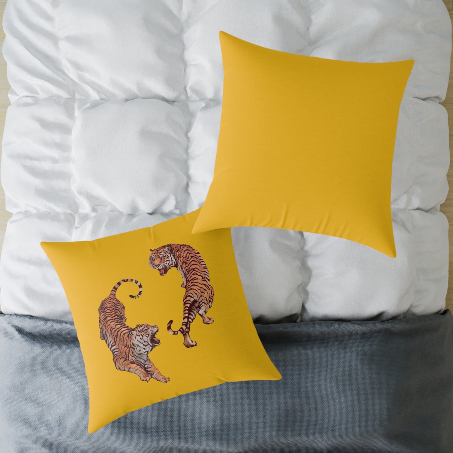 Tiger Poly Canvas Pillow