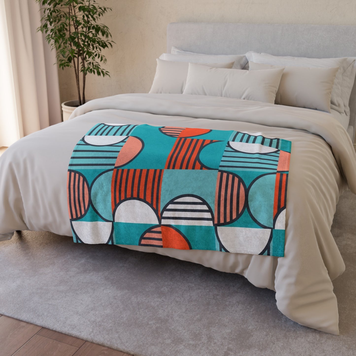 60s patterns Soft Polyester Blanket