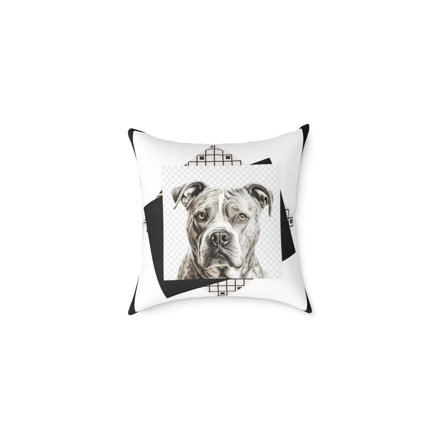 American Pitbull Square Poly Canvas Pillow