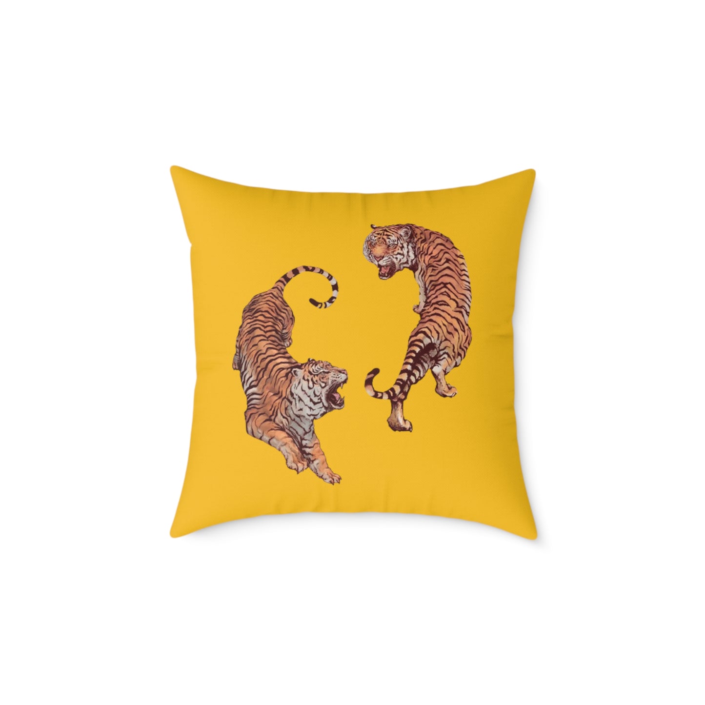 Tiger Poly Canvas Pillow