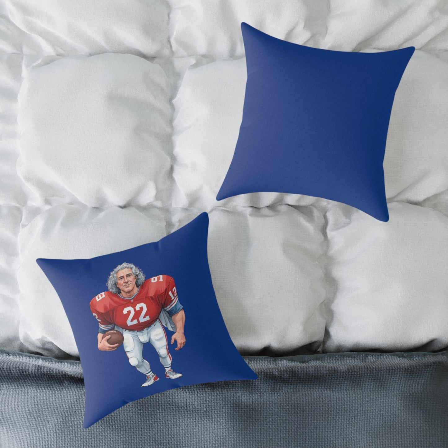 American Football Square Poly Canvas Pillow