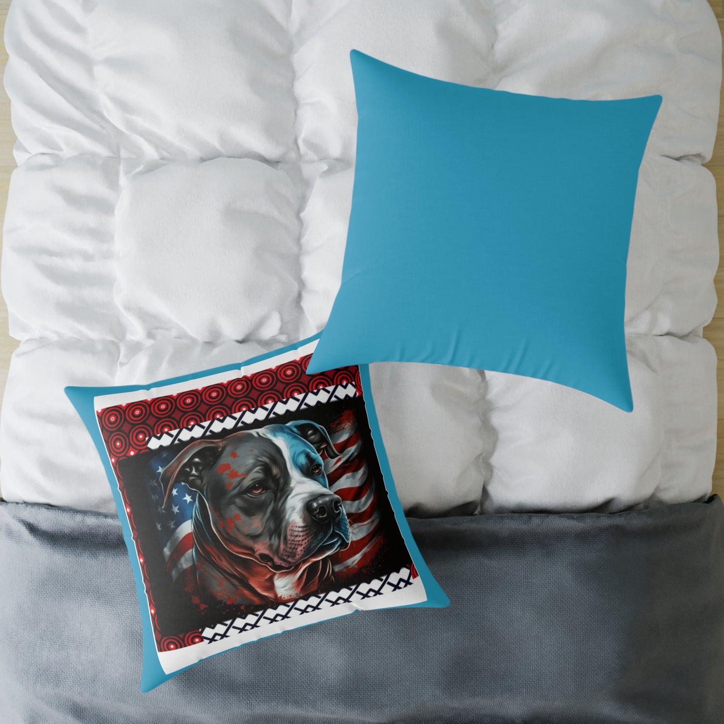 American terrier Square Poly Canvas Pillow