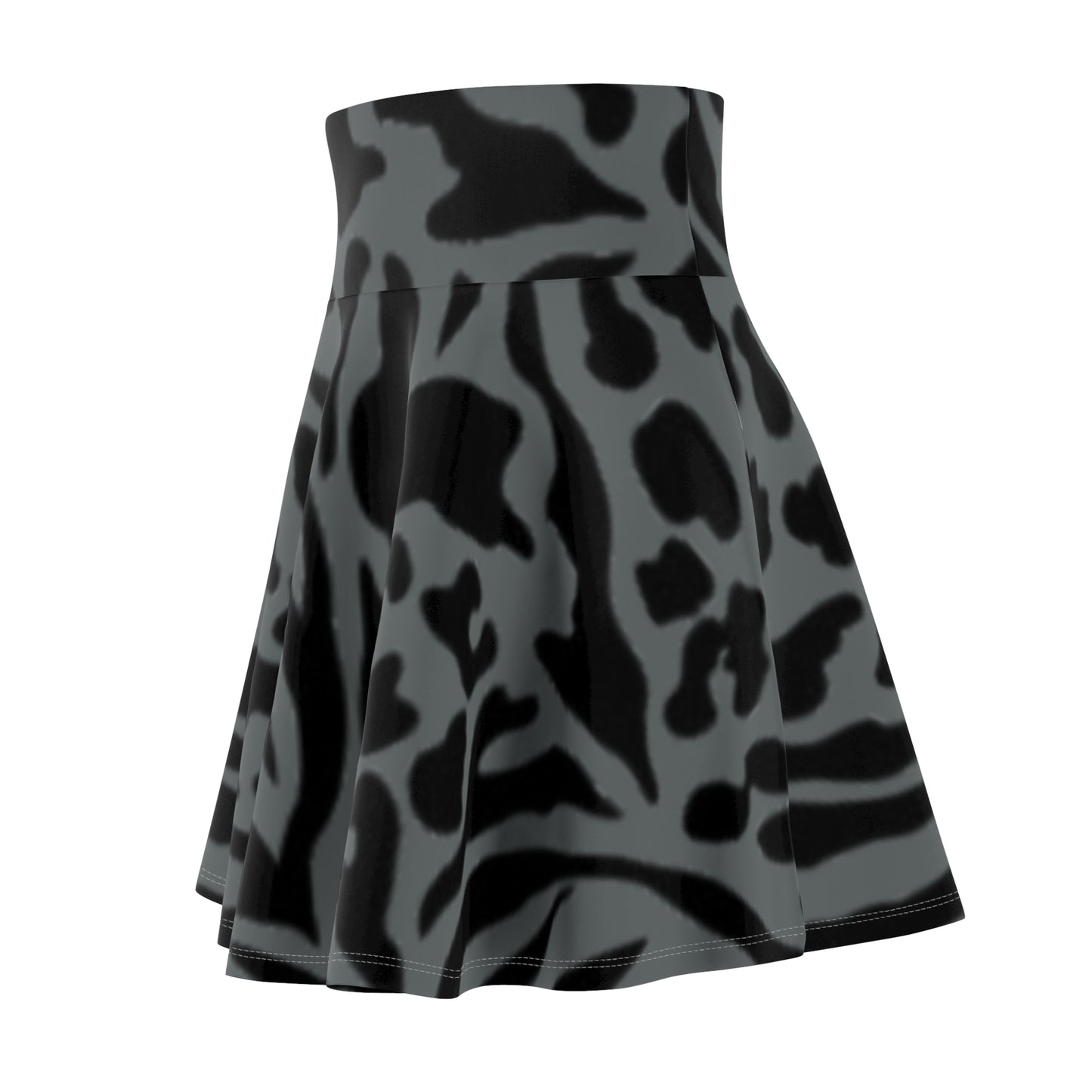 Zebra Print Women's Skater Skirt - Boho Chic Style for Spring & Summer