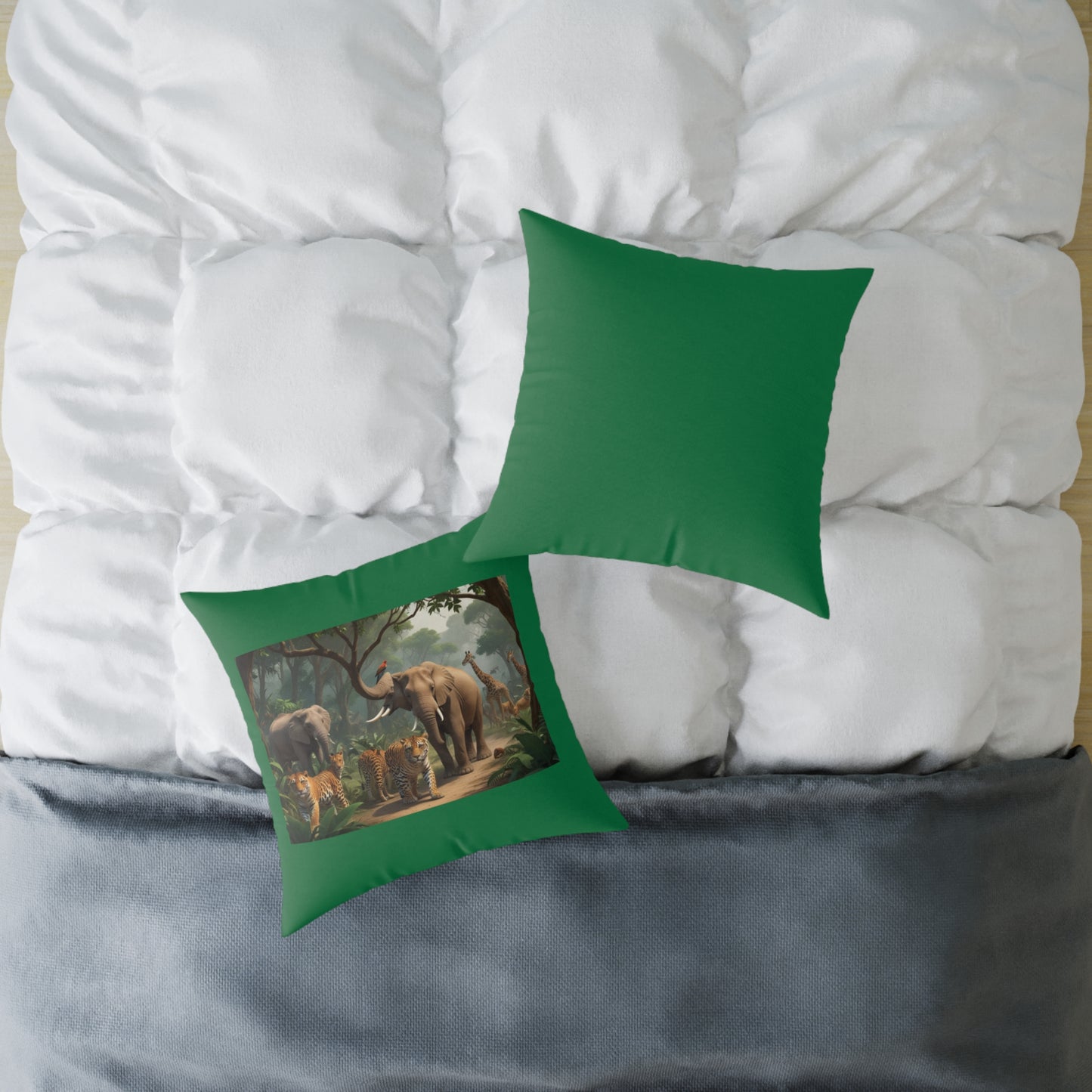 Safari Square Poly Canvas Pillow