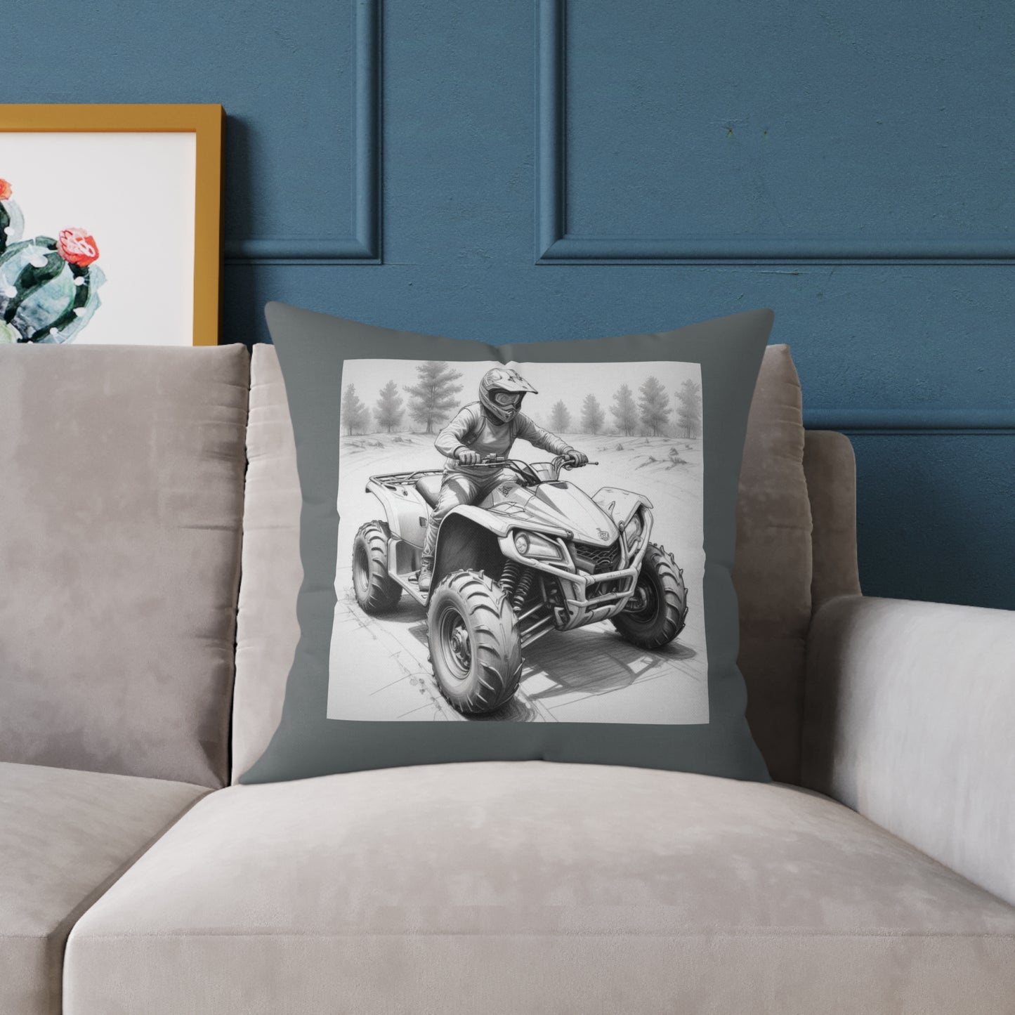 Quad Square Poly Canvas Pillow