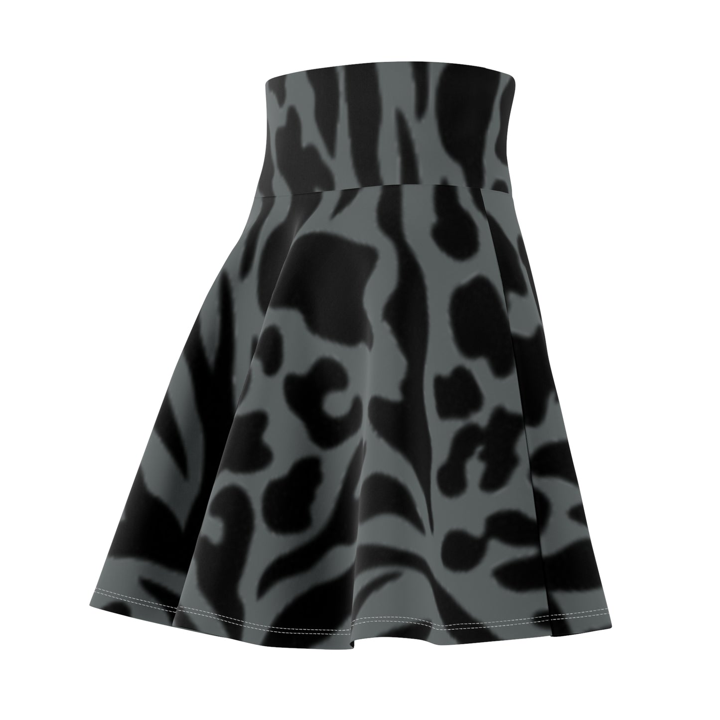 Zebra Print Women's Skater Skirt - Boho Chic Style for Spring & Summer