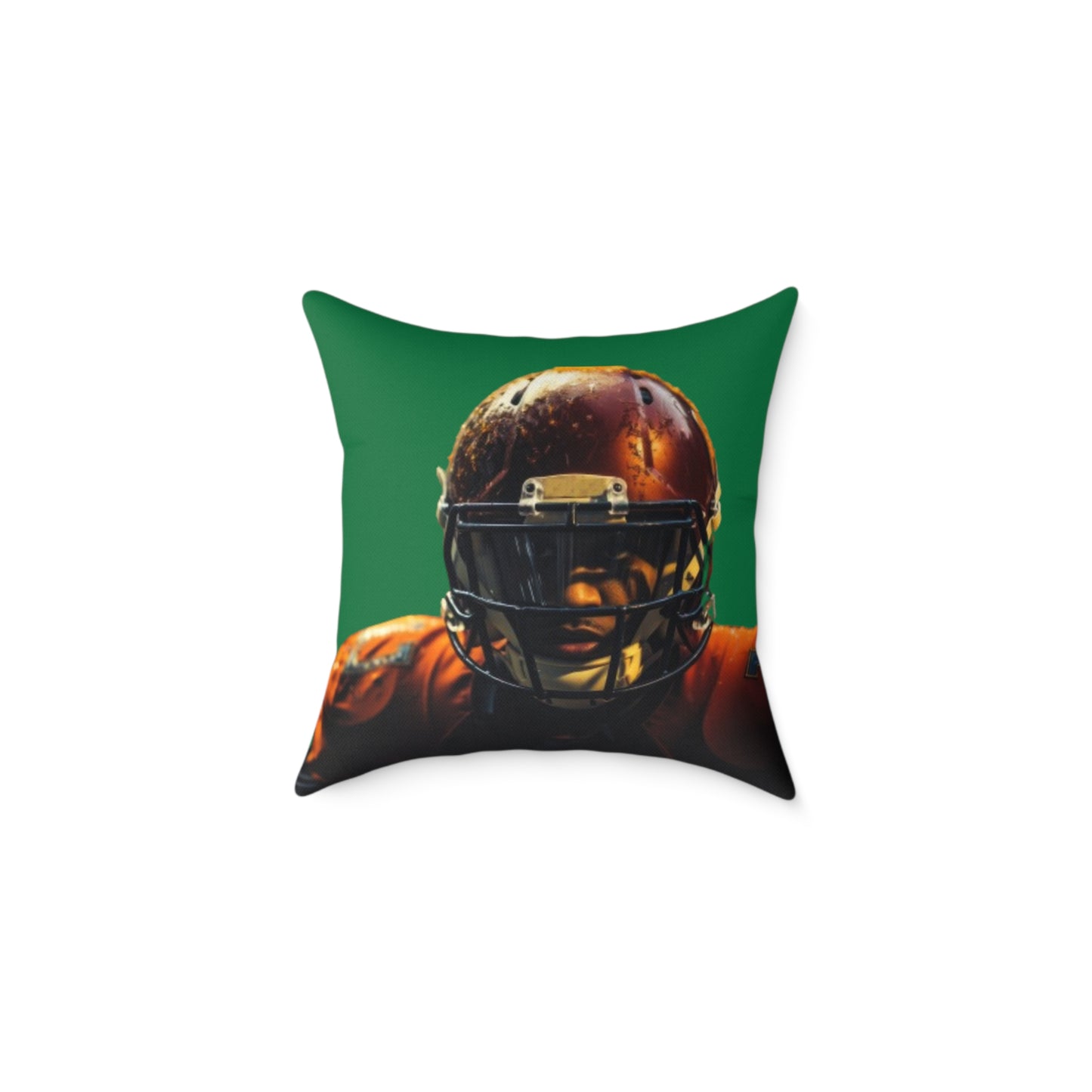 American Football Square Poly Canvas Pillow