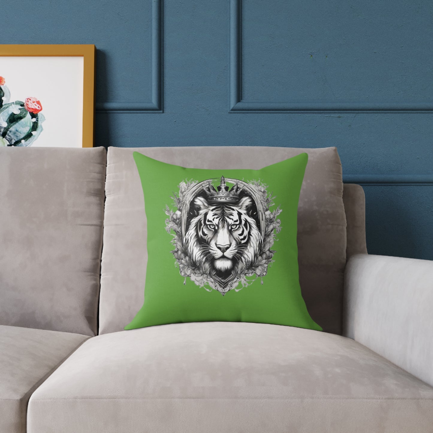 Tiger Square Poly Canvas Pillow