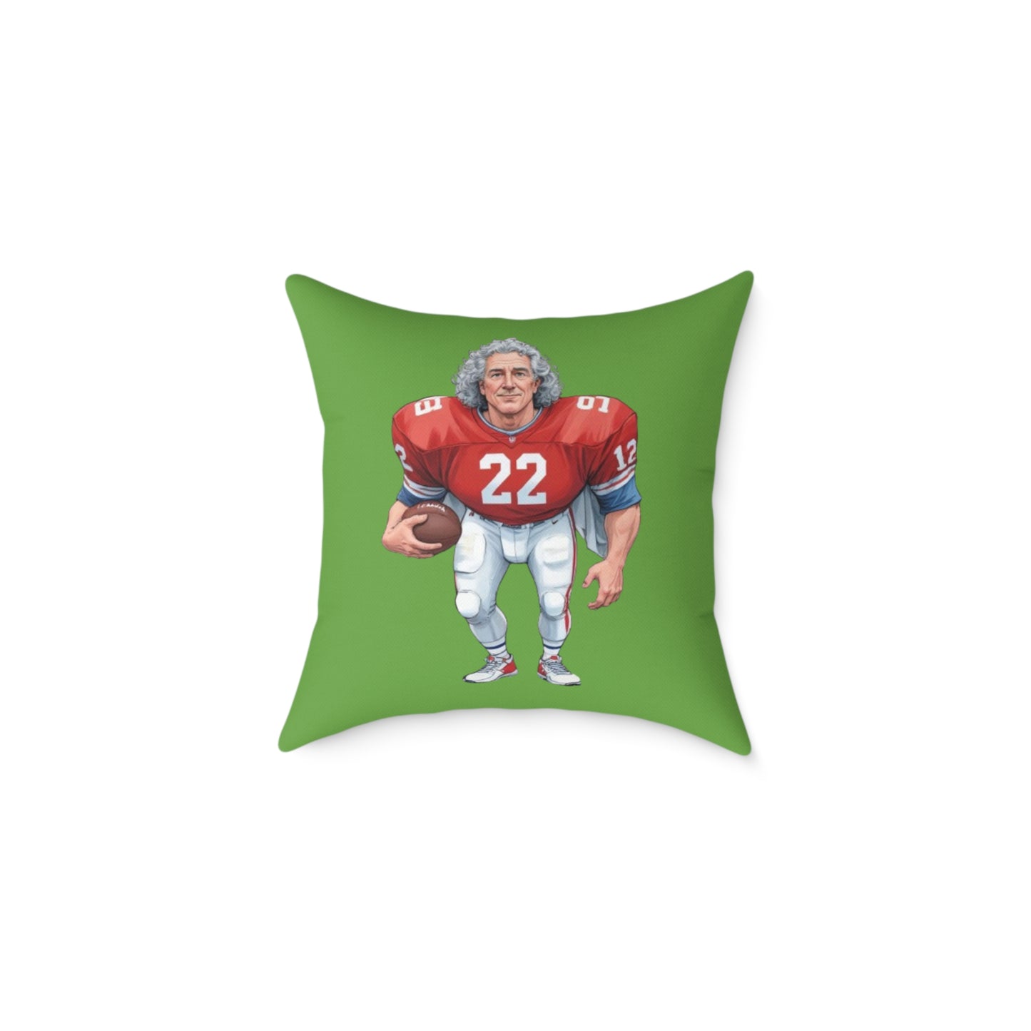 American Football Square Poly Canvas Pillow