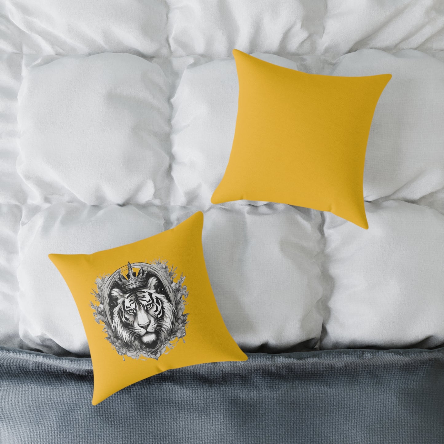 Tiger Square Poly Canvas Pillow