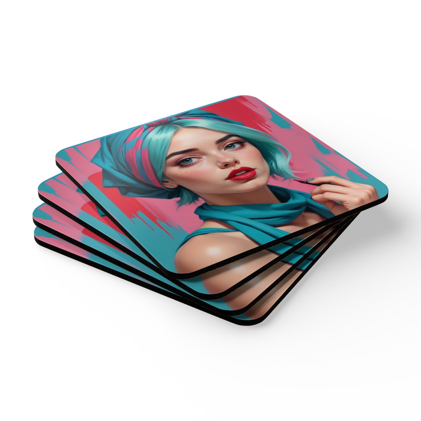 She Corkwood Coaster Set
