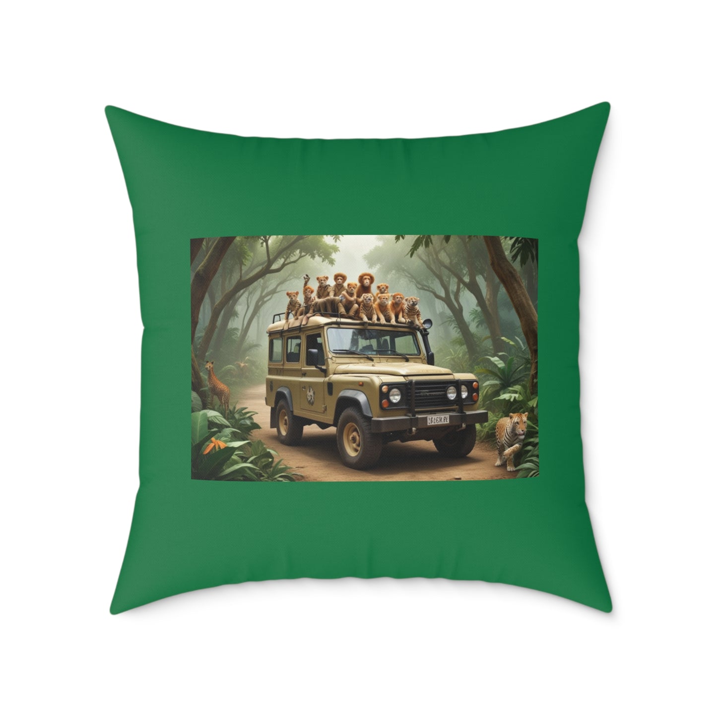 Safari Square Poly Canvas Pillow
