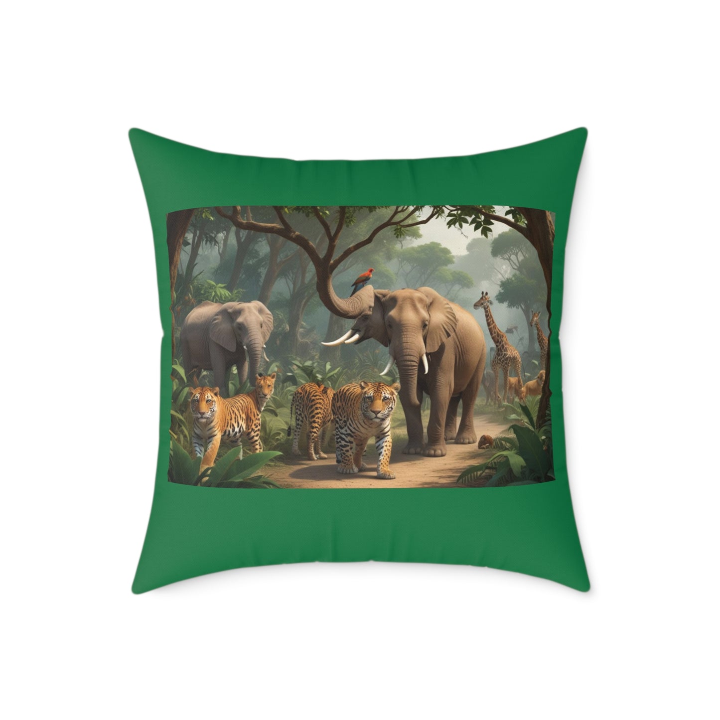 Safari Square Poly Canvas Pillow