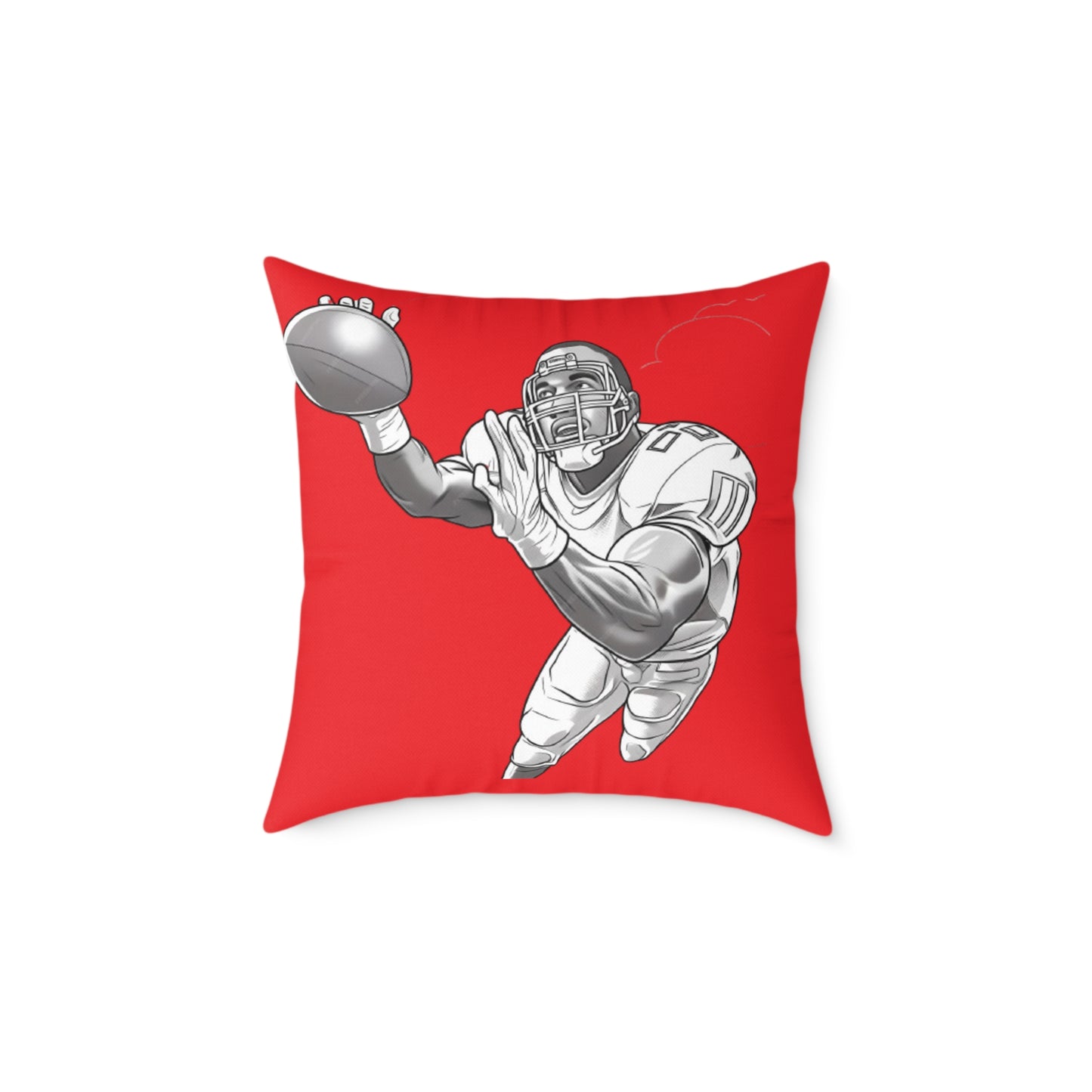 American Football Square Poly Canvas Pillow