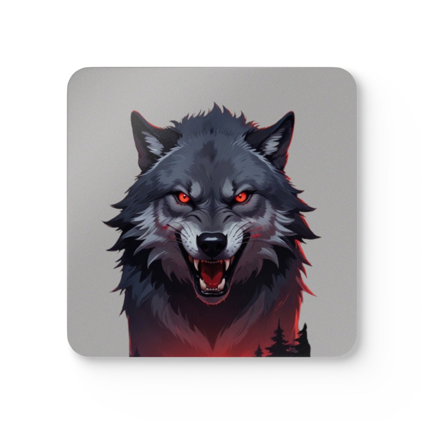 Wolf Corkwood Coaster Set