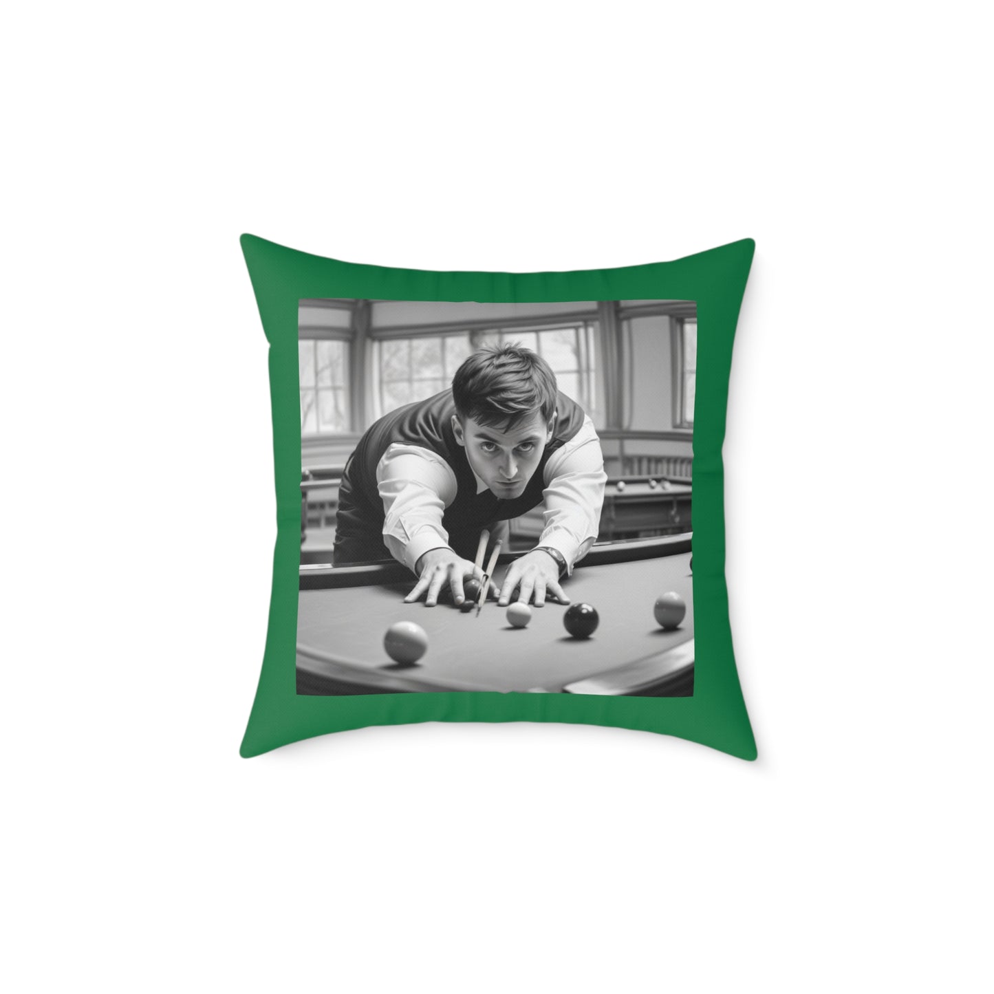 Snooker Square Poly Canvas Pillow
