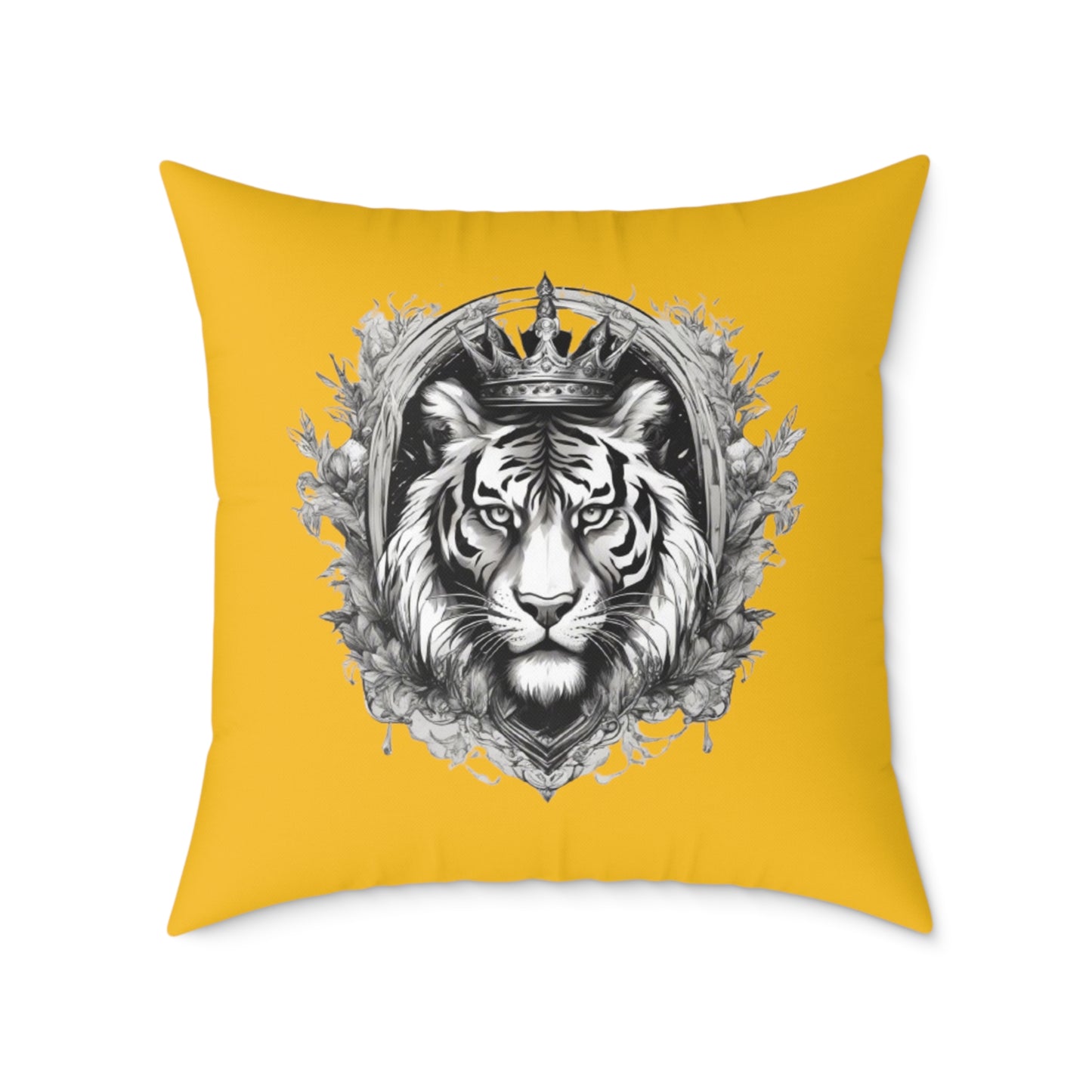 Tiger Square Poly Canvas Pillow