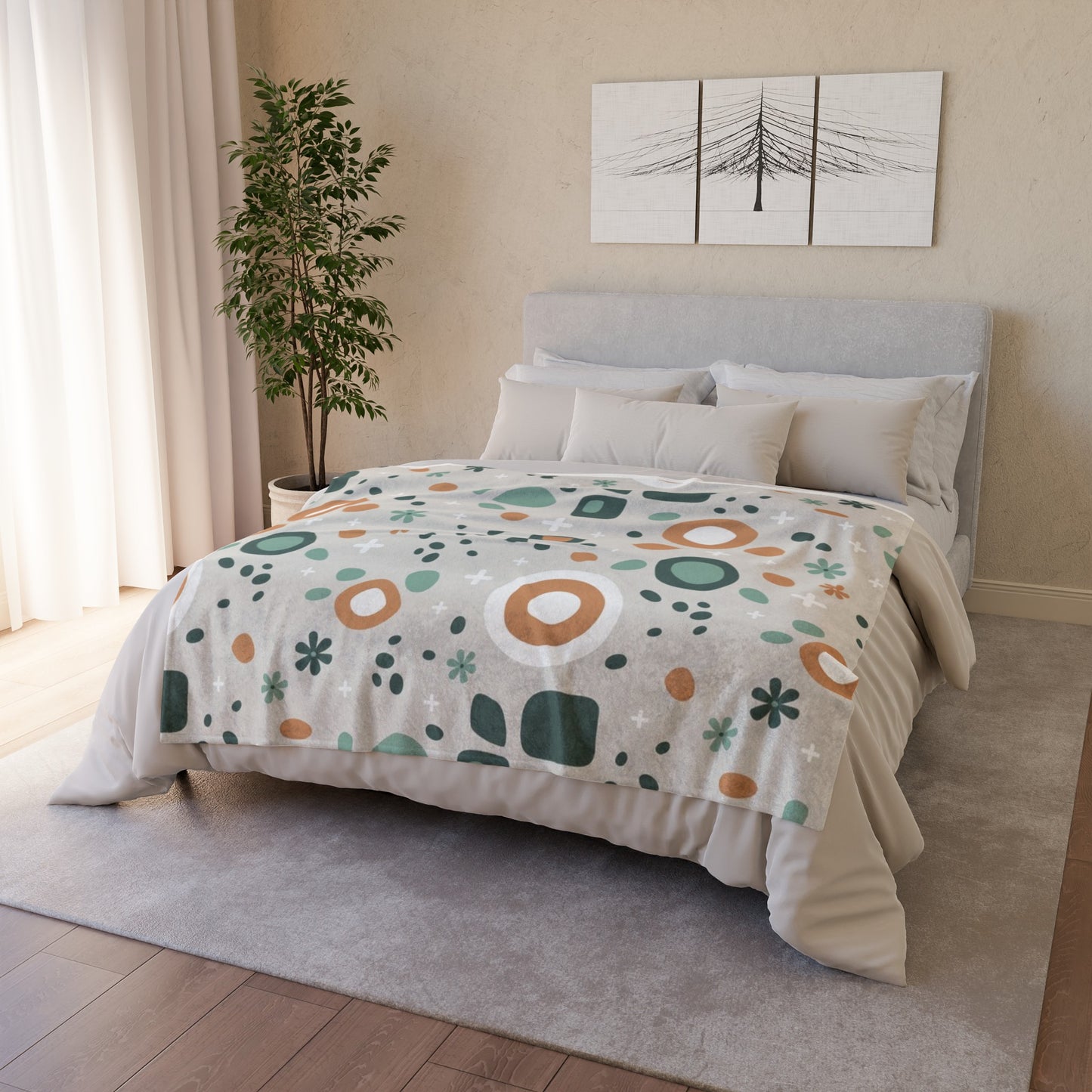 60s patterns Soft Polyester Blanket