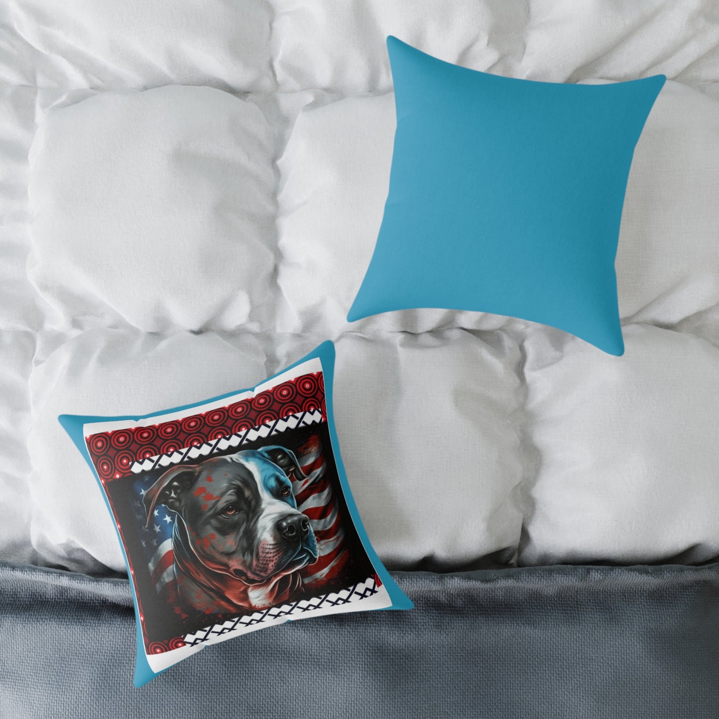 American terrier Square Poly Canvas Pillow