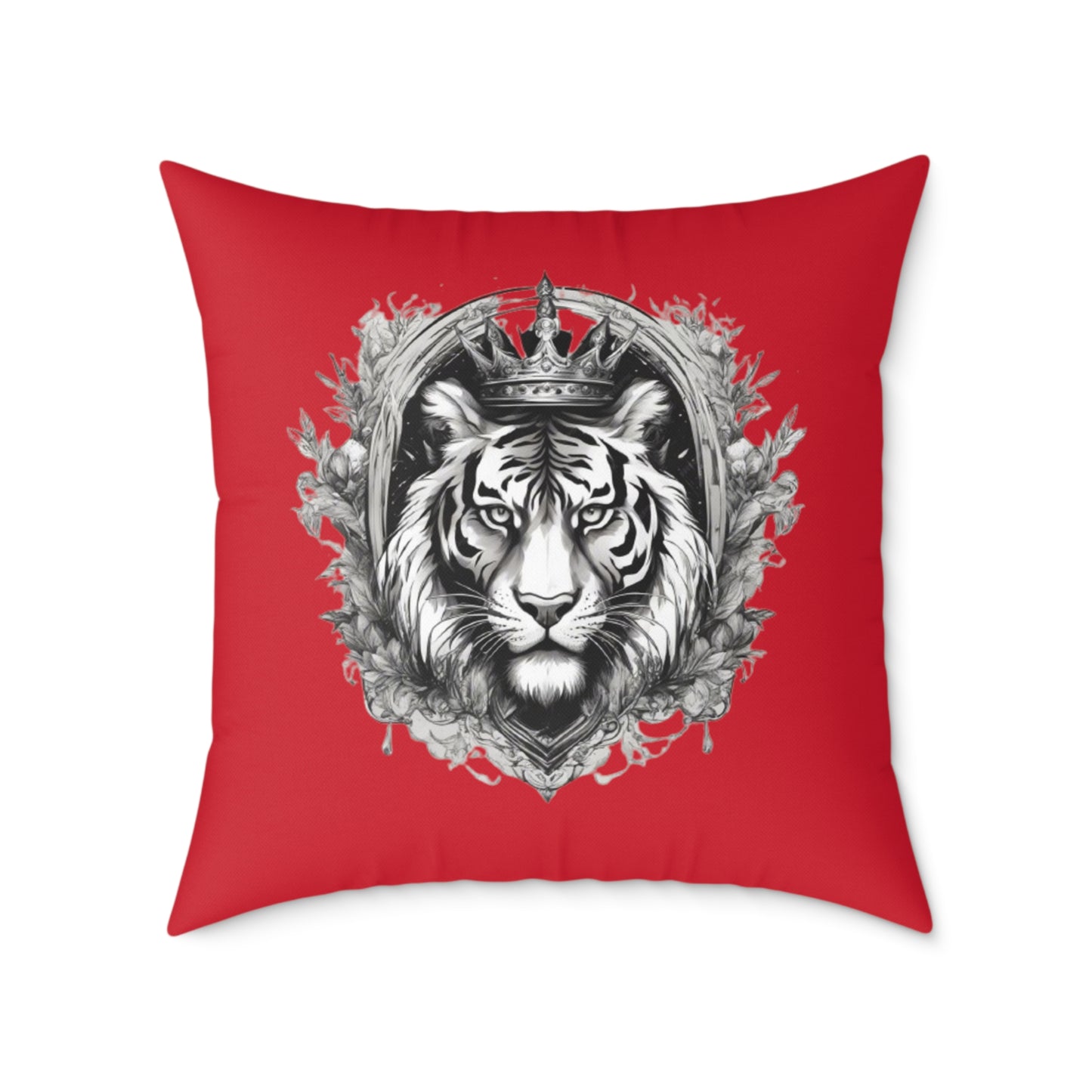 Tiger Square Poly Canvas Pillow