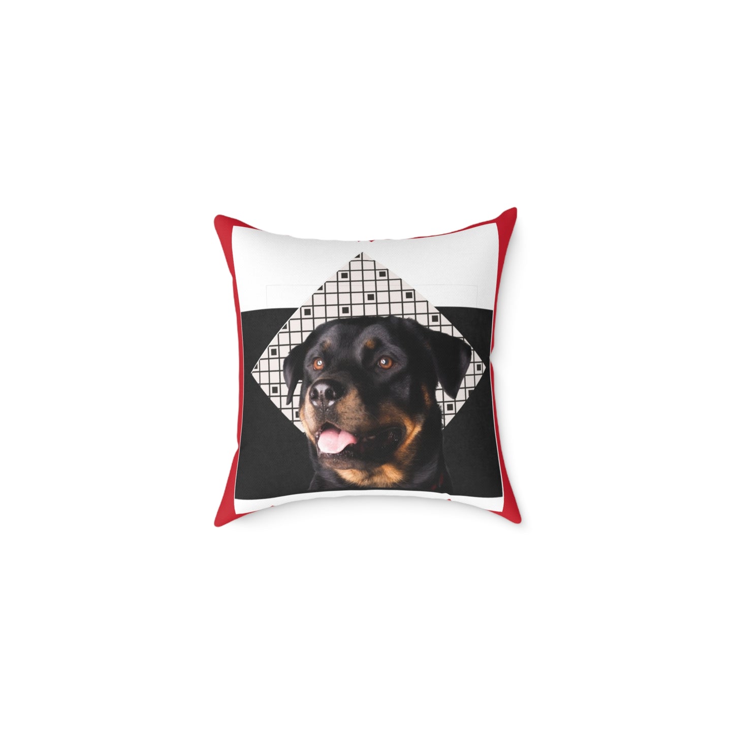 Rottweiller Square Poly Canvas Pillow