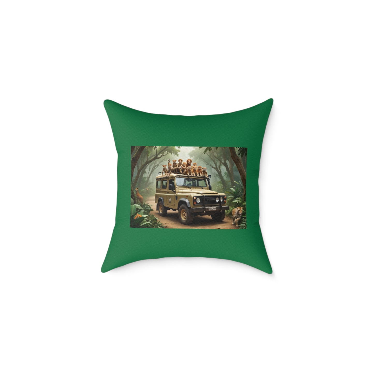 Safari Square Poly Canvas Pillow