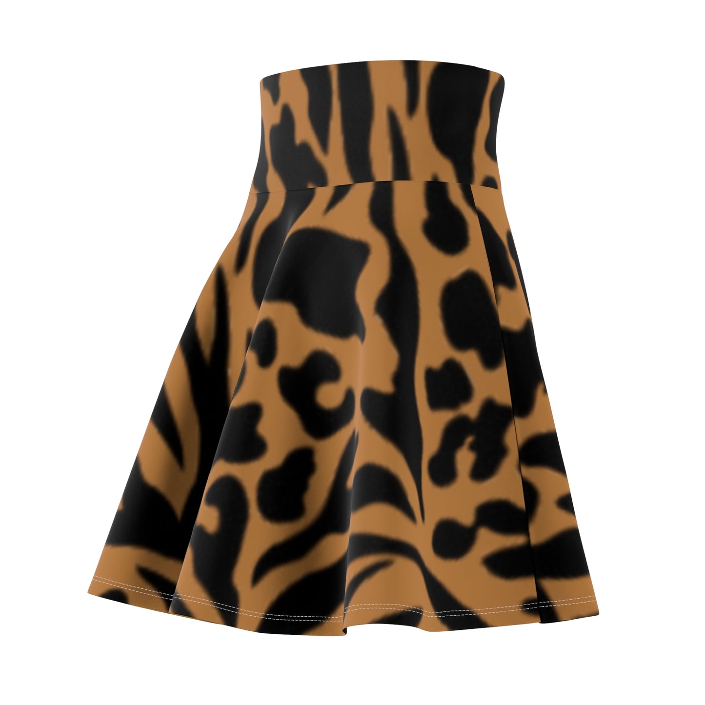 Zebra Print Women's Skater Skirt - Boho Chic Style for Spring & Summer