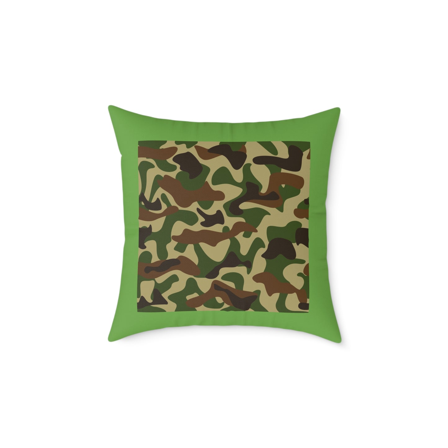 Army Square Poly Canvas Pillow