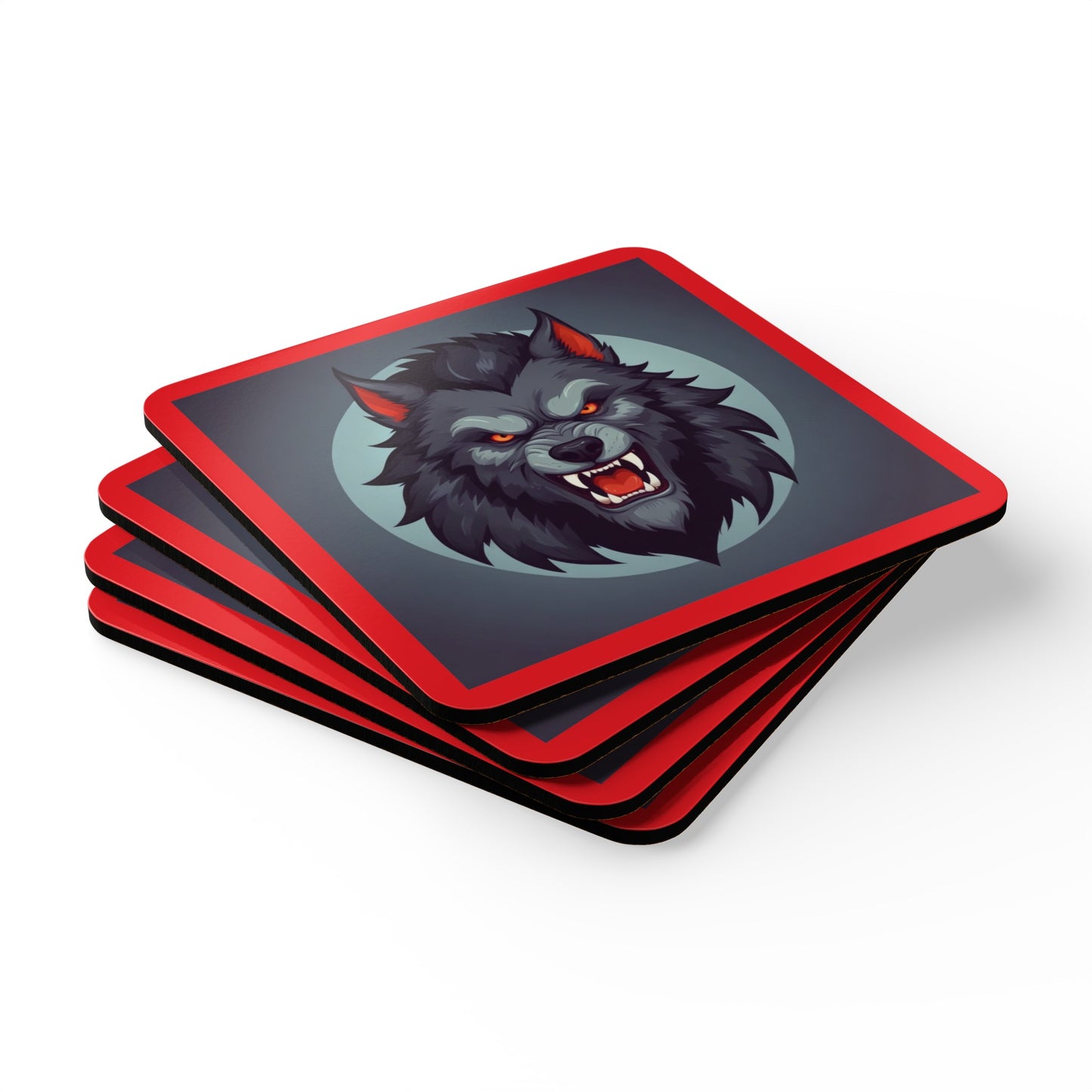 Werewolf Corkwood Coaster Set
