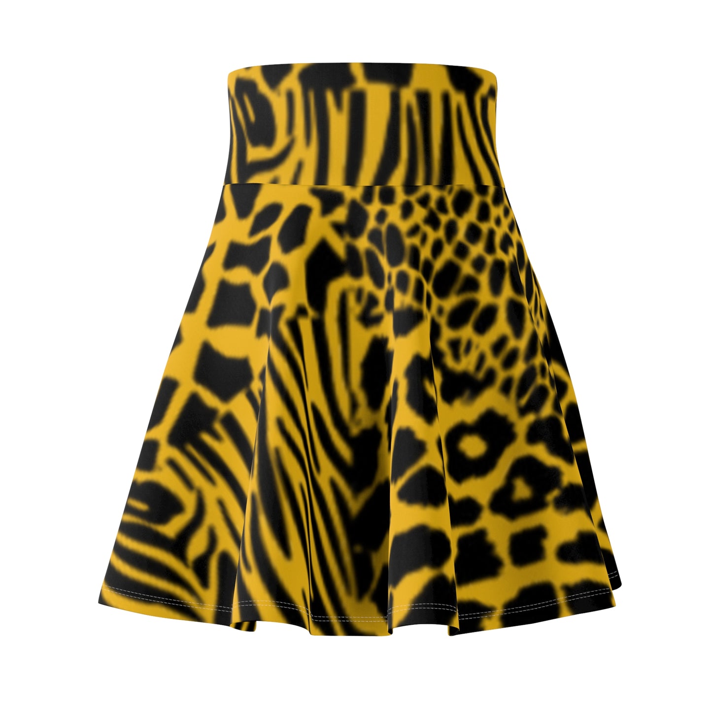 Zebra Print Women's Skater Skirt - Boho Chic Style for Spring & Summer