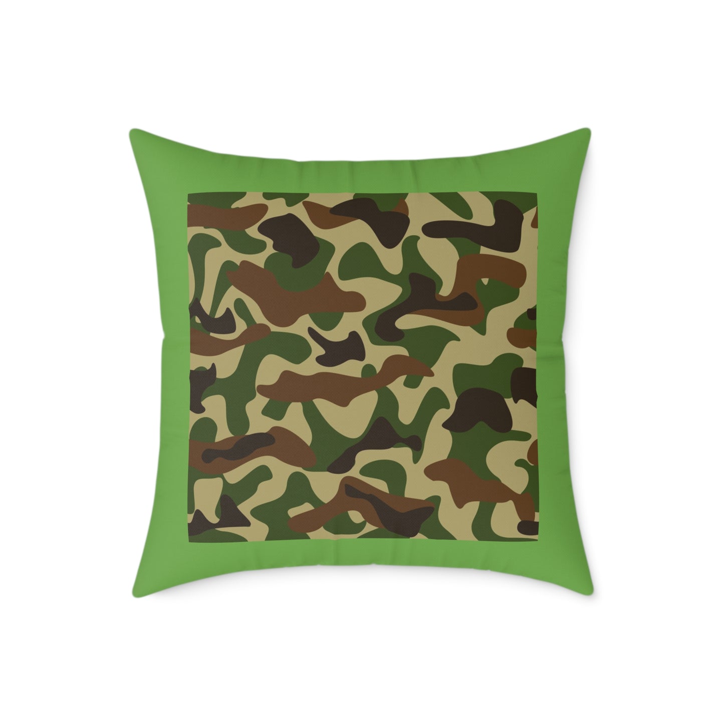 Army Square Poly Canvas Pillow