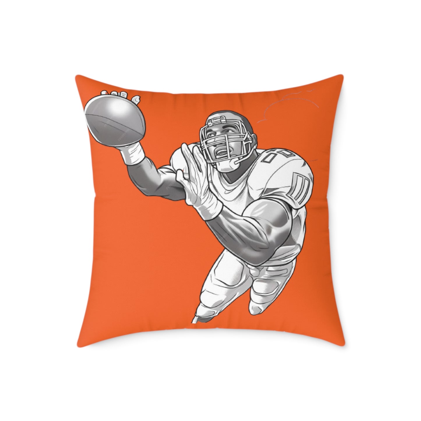 American Football Square Poly Canvas Pillow