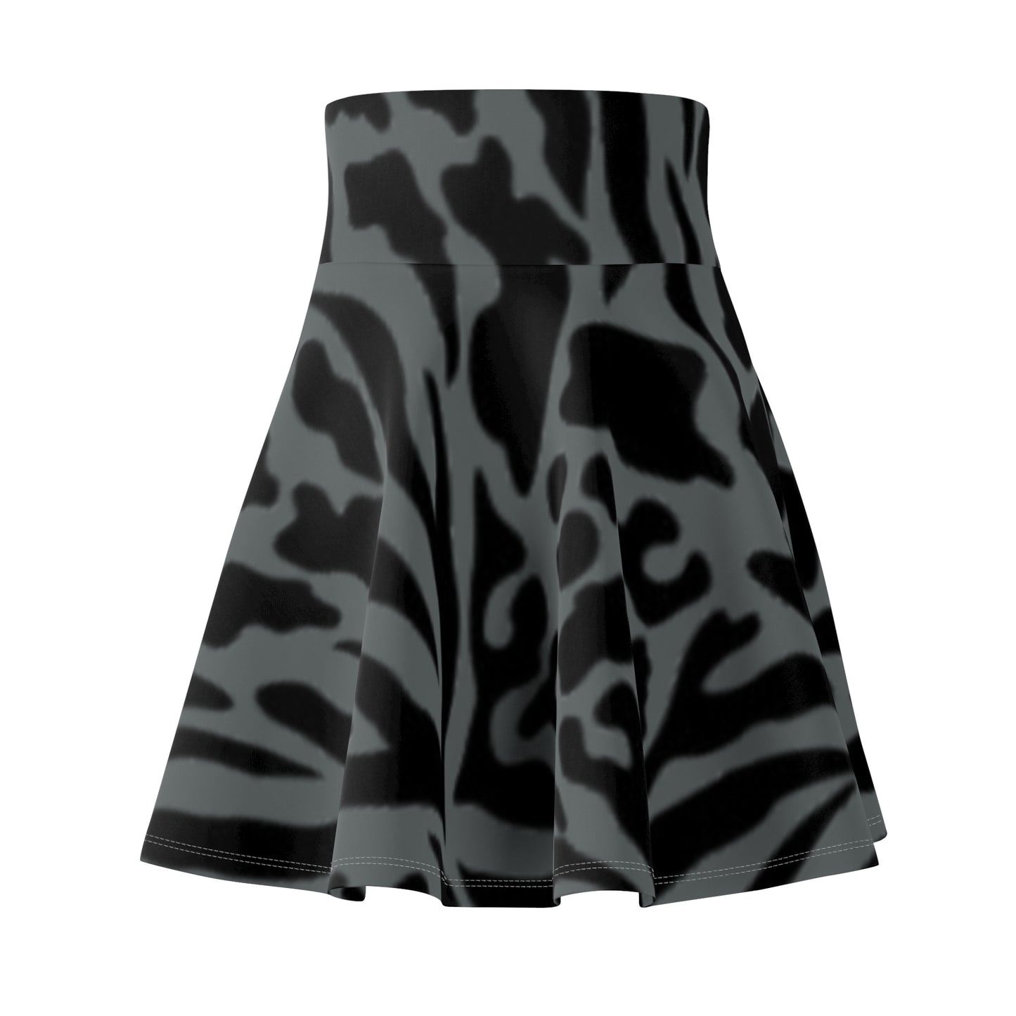 Zebra Print Women's Skater Skirt - Boho Chic Style for Spring & Summer