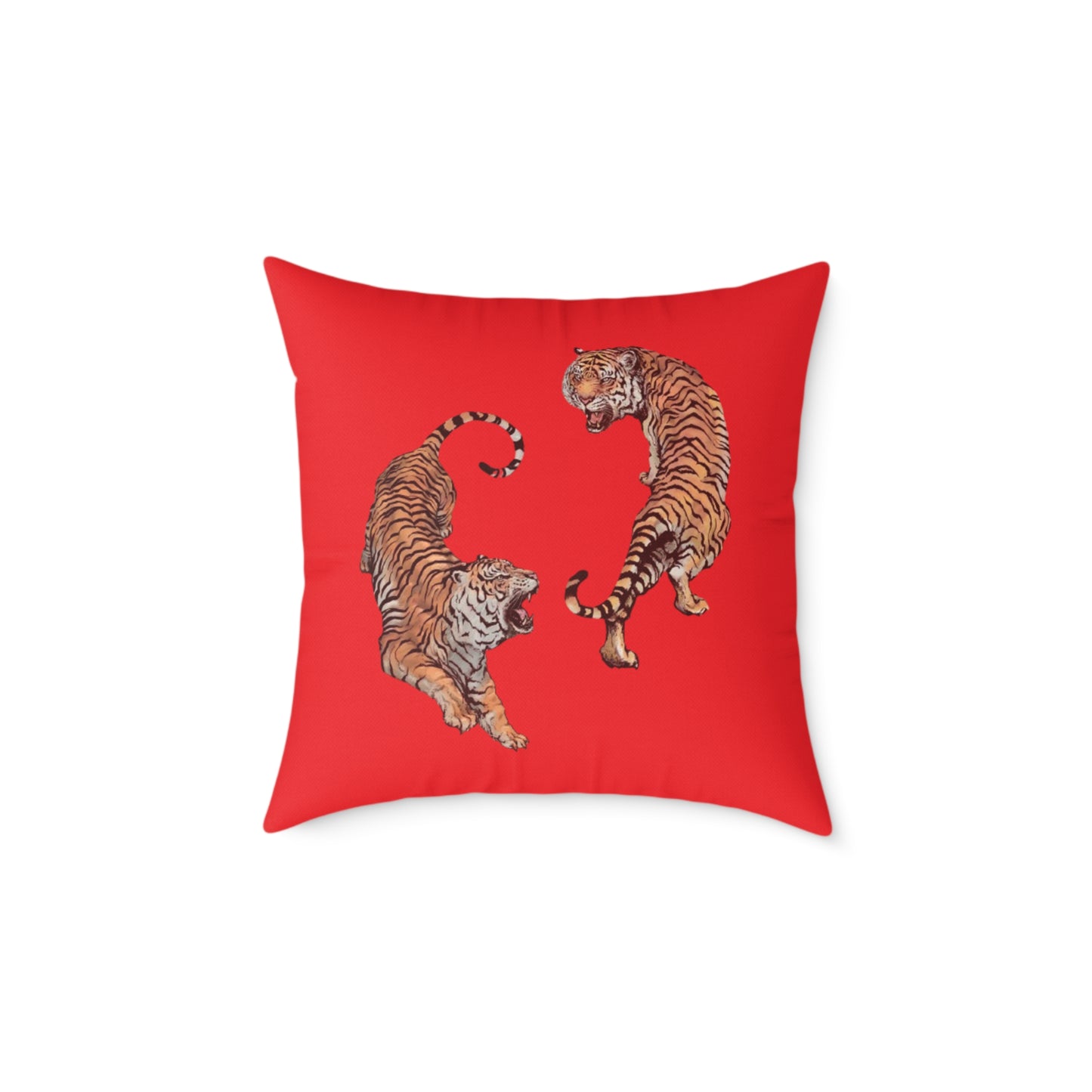 Tiger Poly Canvas Pillow