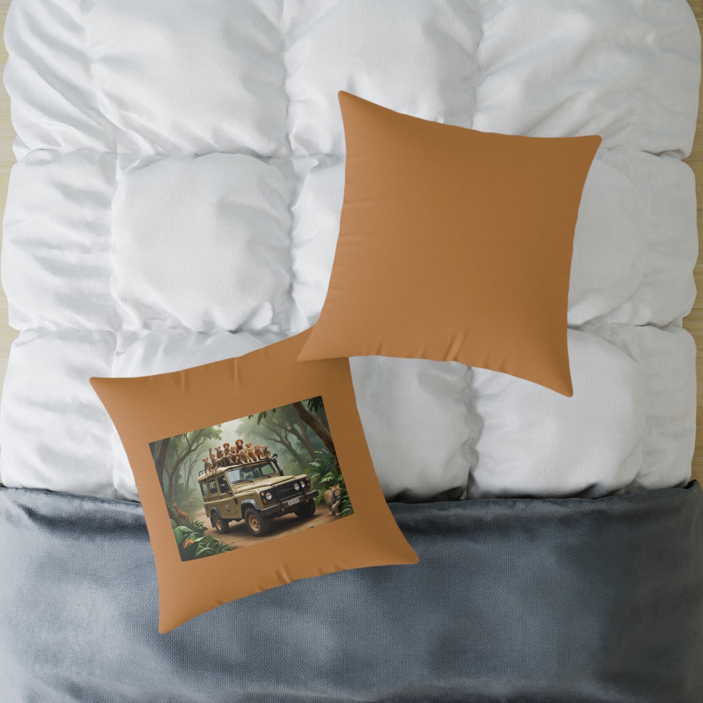 Safari Square Poly Canvas Pillow
