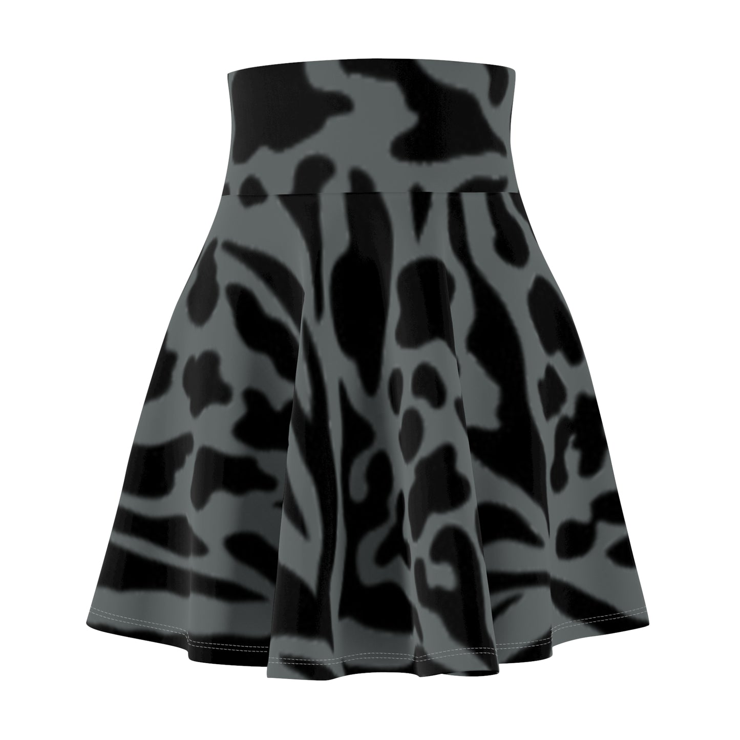 Zebra Print Women's Skater Skirt - Boho Chic Style for Spring & Summer