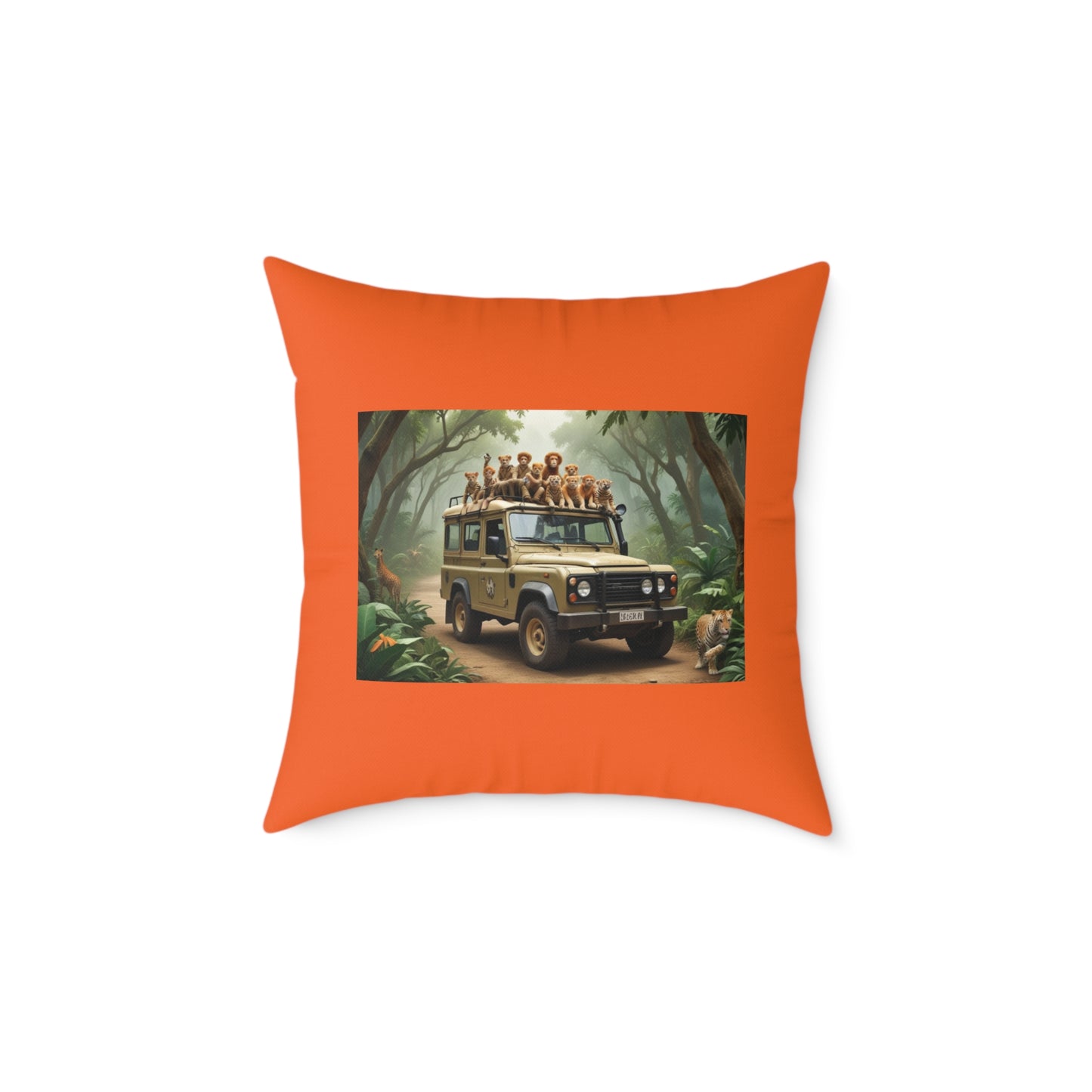 Safari Square Poly Canvas Pillow