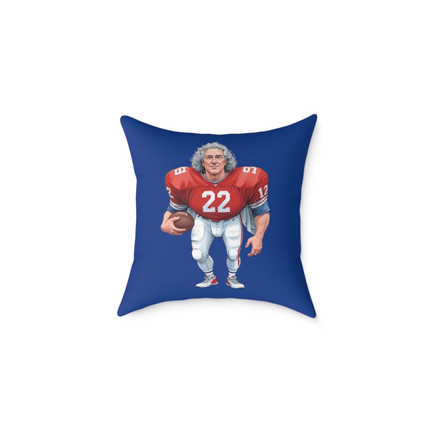 American Football Square Poly Canvas Pillow