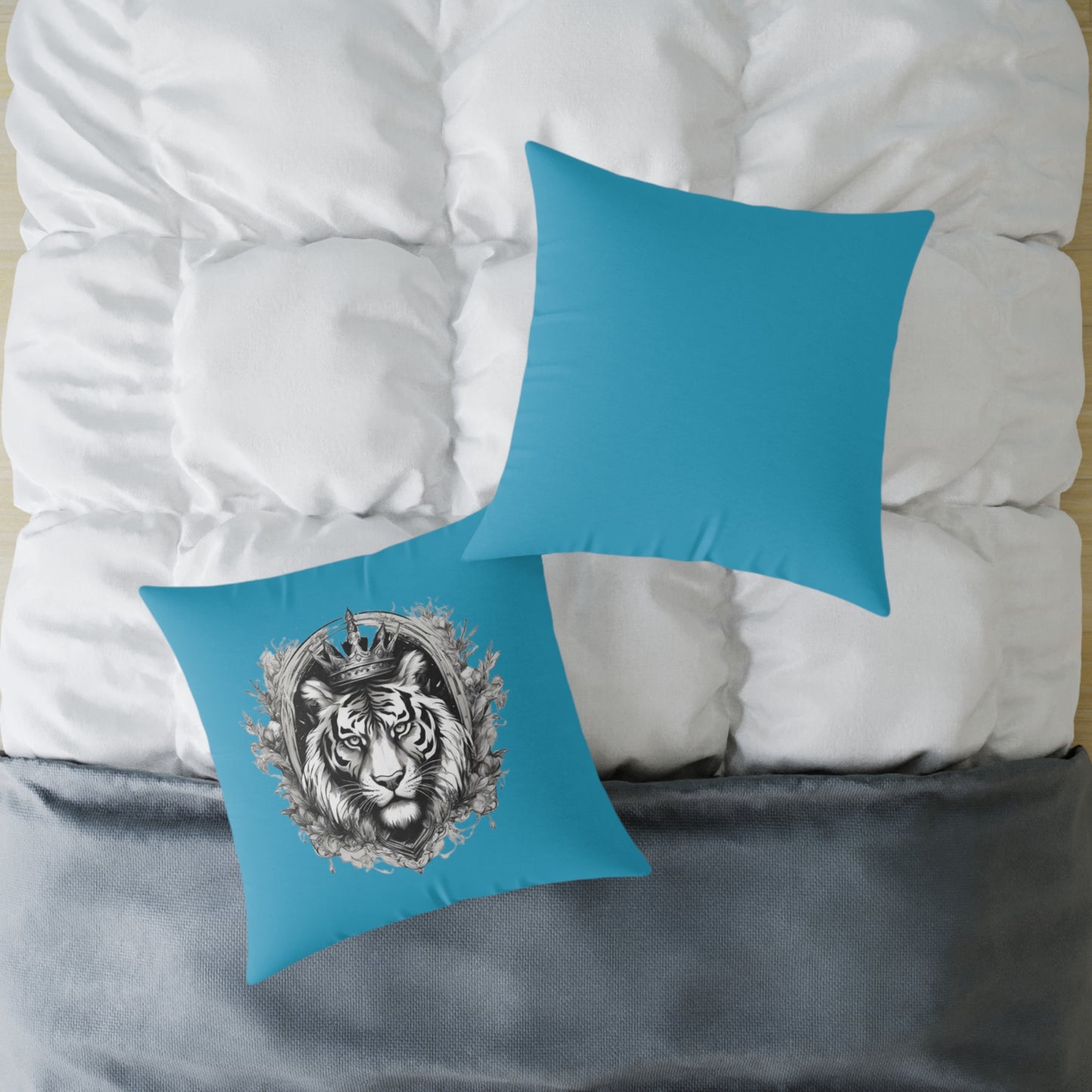 Tiger Square Poly Canvas Pillow