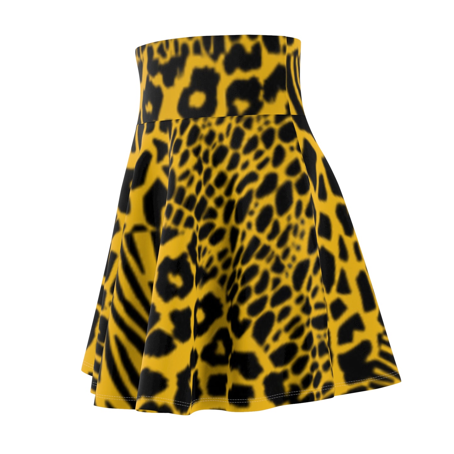 Zebra Print Women's Skater Skirt - Boho Chic Style for Spring & Summer