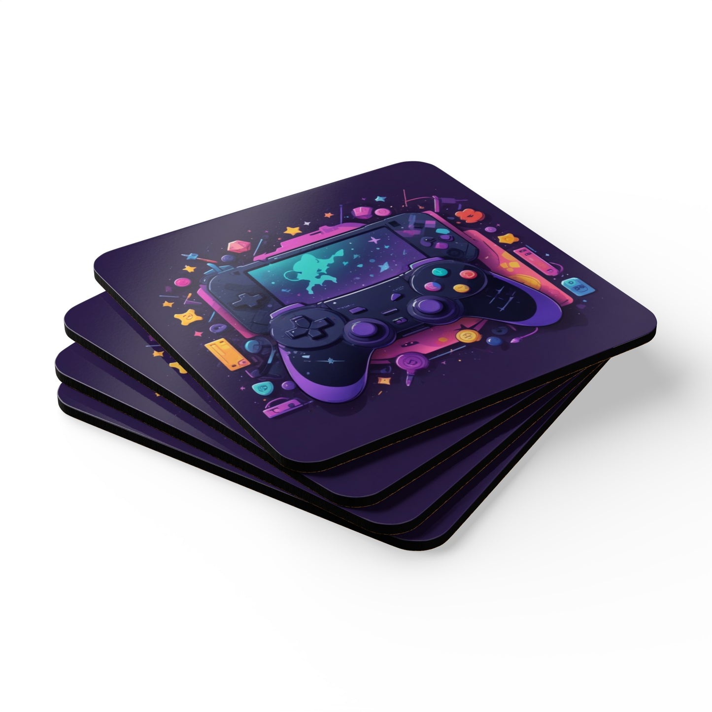 Gaming Corkwood Coaster Set