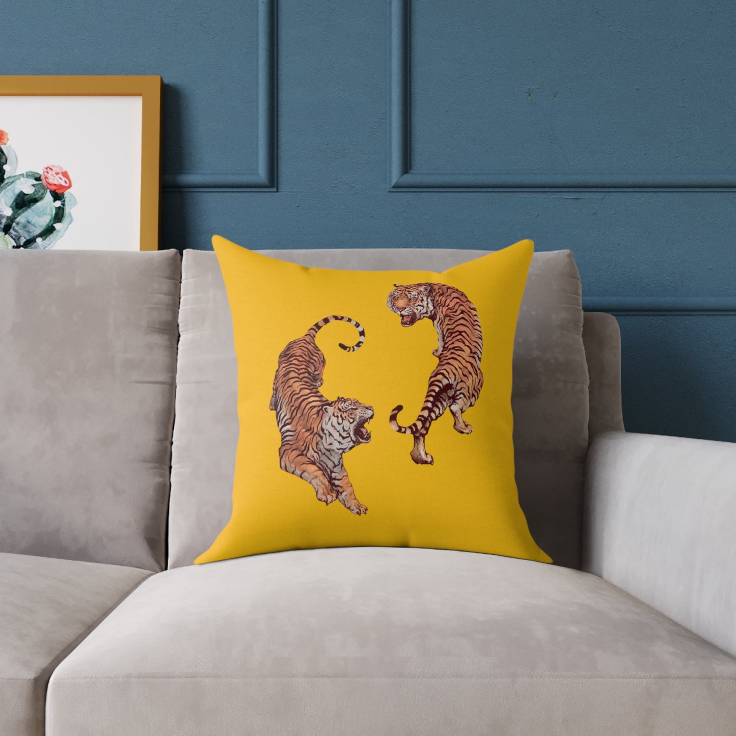 Tiger Poly Canvas Pillow