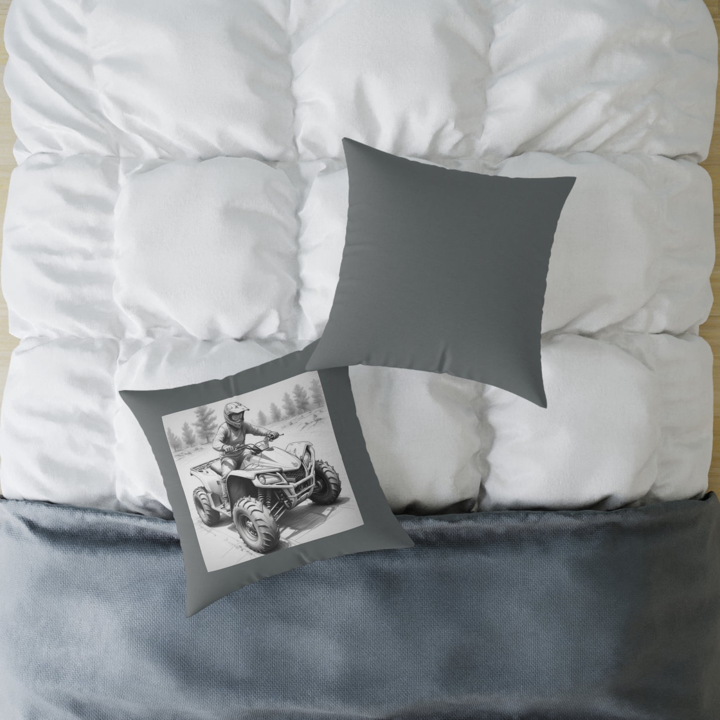 Quad Square Poly Canvas Pillow