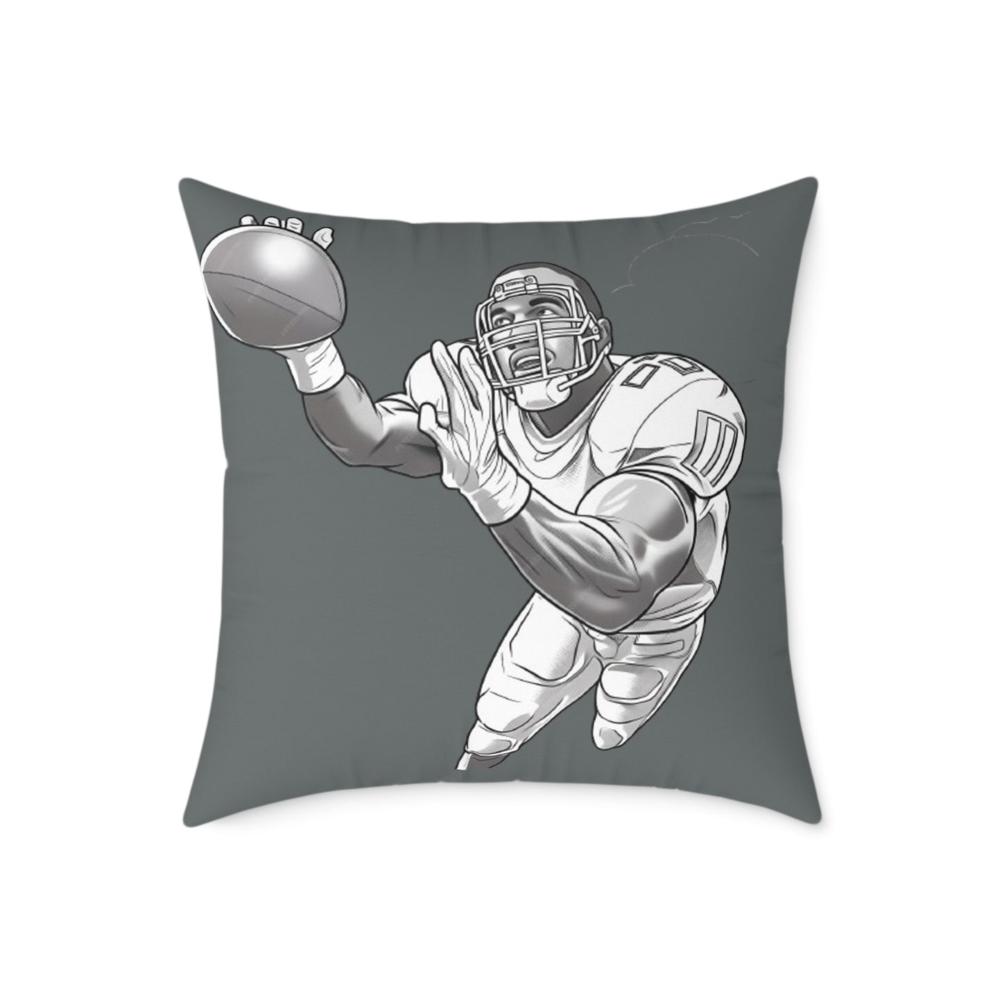 American Football Square Poly Canvas Pillow
