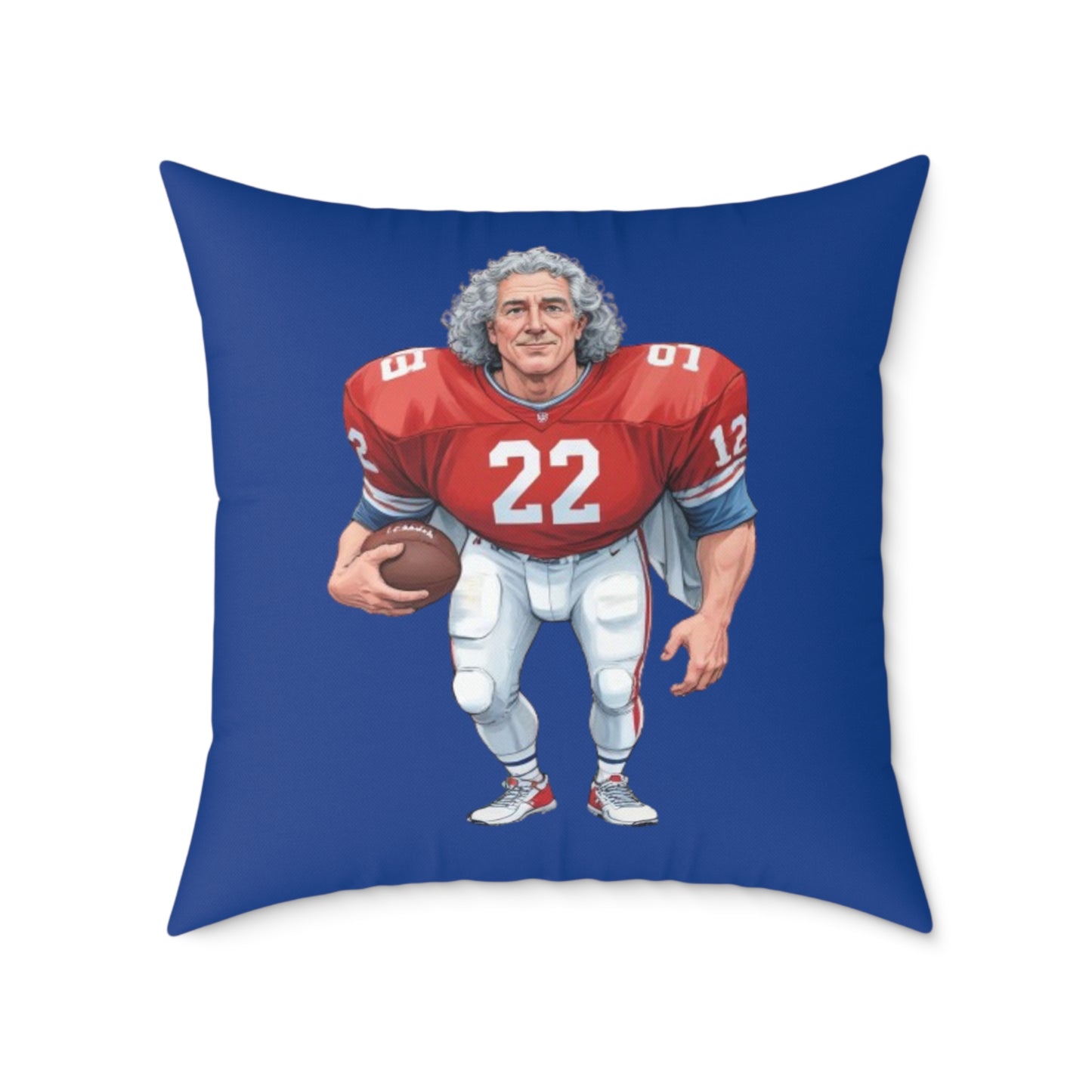 American Football Square Poly Canvas Pillow