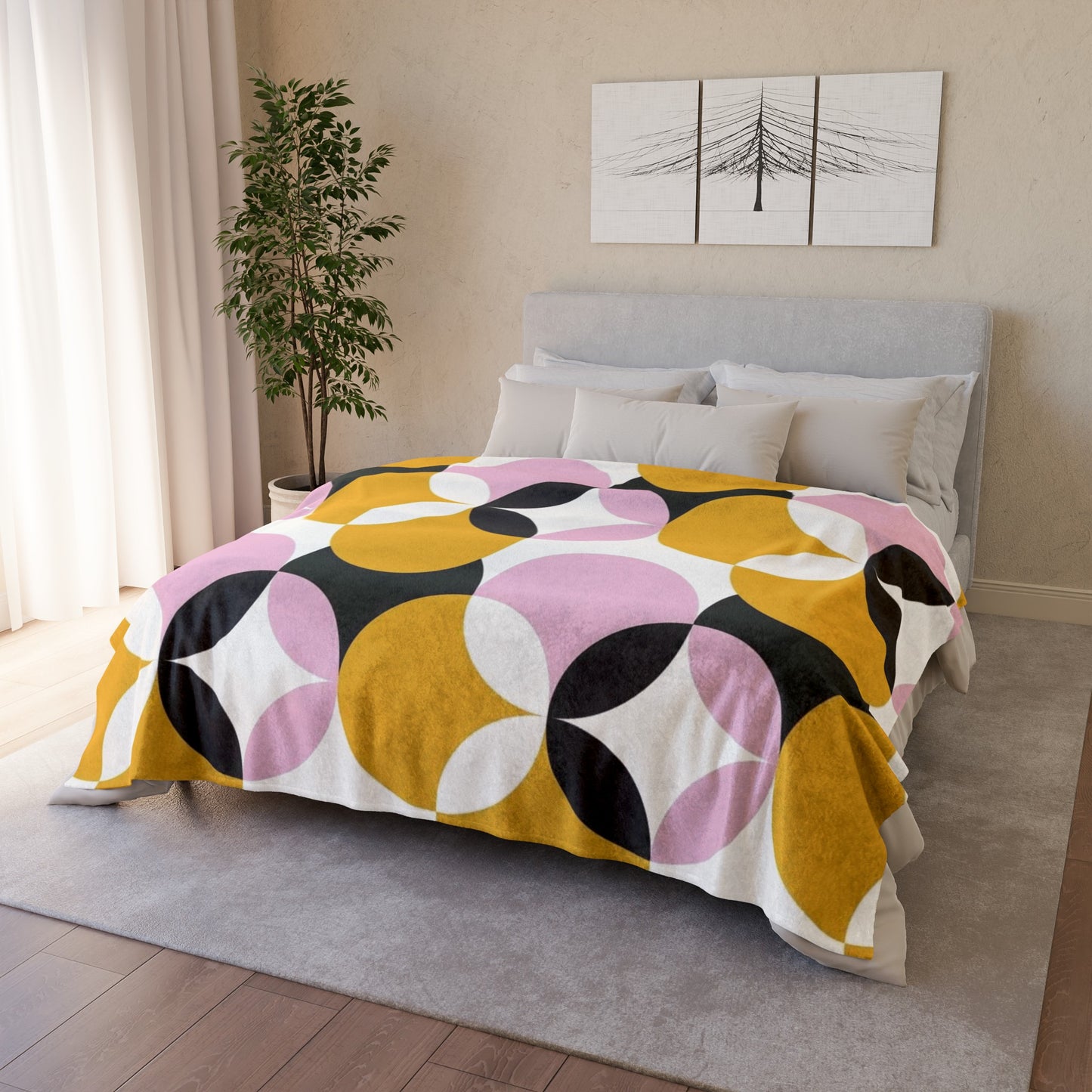 60s patterns Soft Polyester Blanket