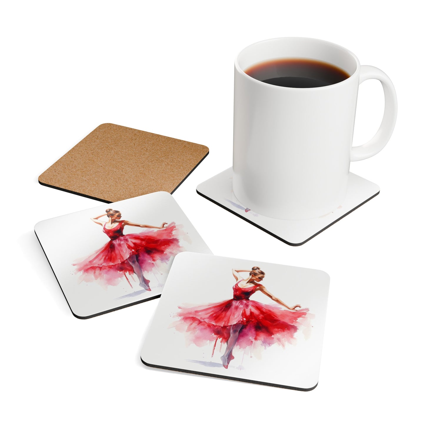 Ballet Corkwood Coaster Set