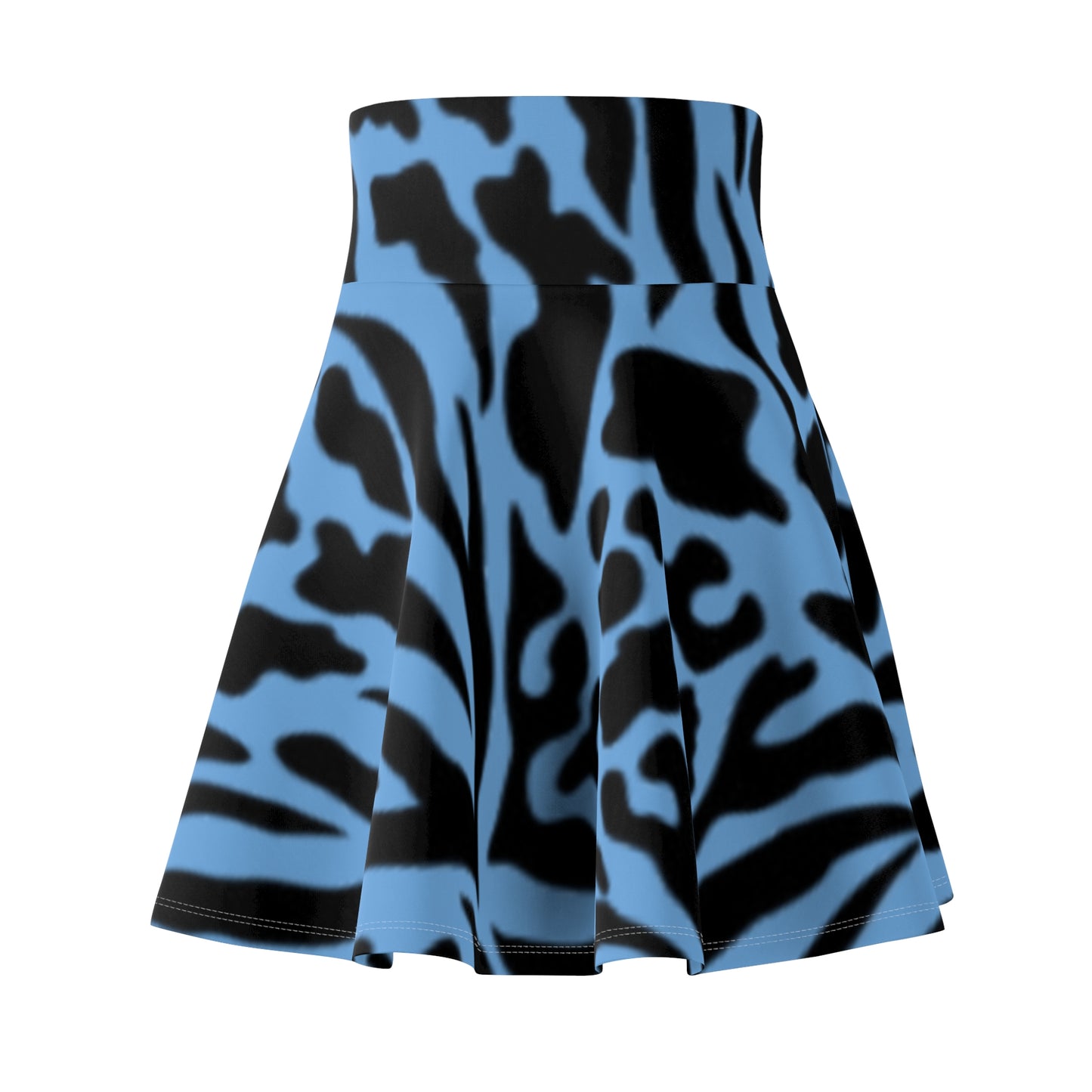 Zebra Print Women's Skater Skirt - Boho Chic Style for Spring & Summer